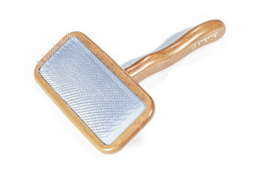 Koera- ja kassikarva hari, pehme hammas, helepruun, suurus L, 20x12.5x2 cm