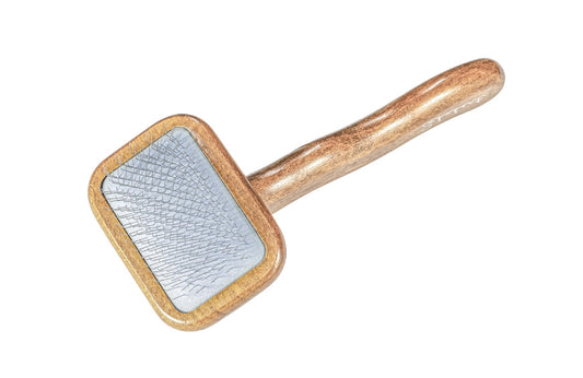 Koera- ja kassikarva hari, pehme hammas, helepruun, suurus S, 16x7x1,5 cm