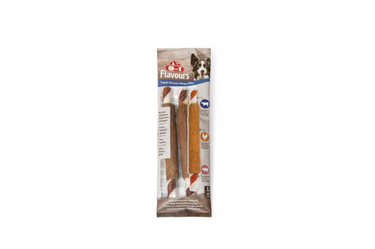 8In1 Triple Flavour пищевые добавки-лакомства для собак, с курицей, говядиной и свининой