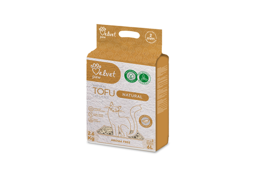 Velvet Paw TOFU наполнитель для кошачьего туалета, натуральный, без аромата