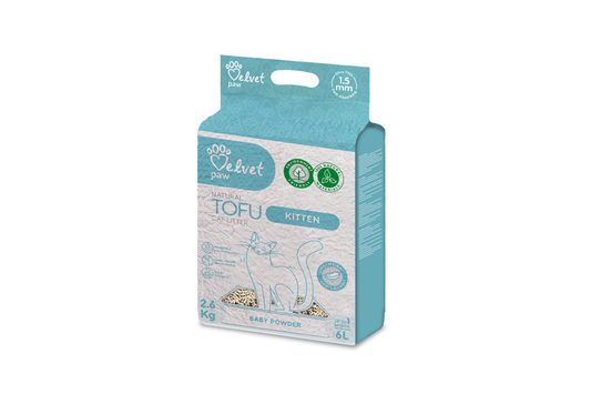 Velvet Paw TOFU наполнитель для котят, с эссенцией детской присыпки