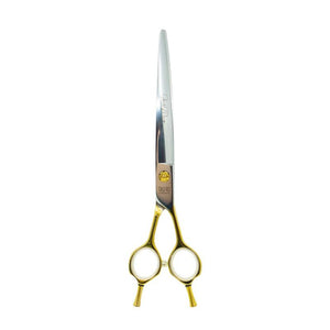 19 см, изогнутая, нержавеющая сталь 440c, золотая ручка