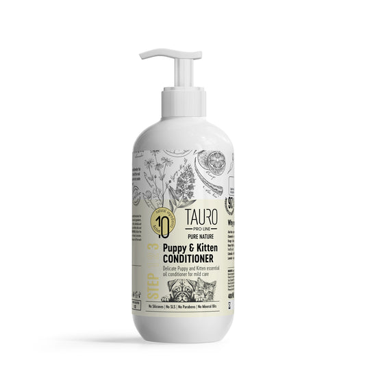 Tauro Pro Line Pure Nature Delicate Puppy & Kitten, деликатный кондиционер для шерсти щенков и котят
