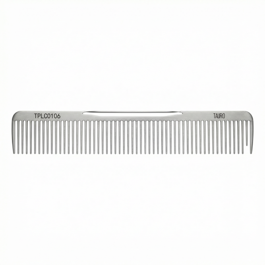 TAURO PRO LINE professionaalne kahetihendusega hoolduskamm karvahoolduseks ja vormimiseks, roostevaba teras, 17 cm