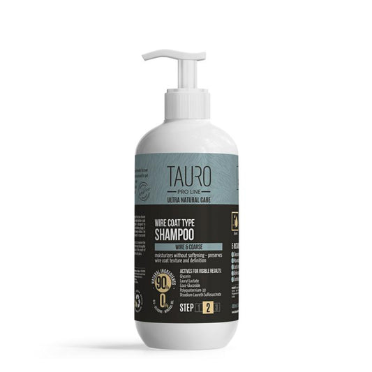 Tauro Pro Line Šampoon kareda karvaga koertele ja kassidele Ultra Natural Care Wire Coat Shampoo for dogs and cats