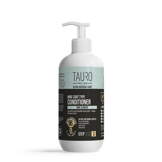 Tauro Pro Line Palsam kareda karvaga koertele ja kassidele Ultra Natural Care Wire Coat Shampoo for dogs and cats
