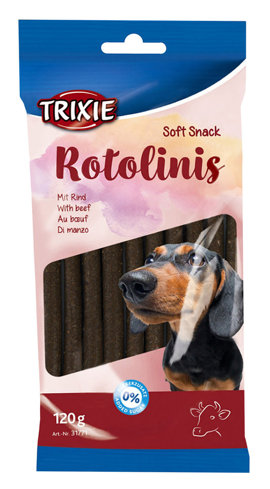 Rotolinis koerte täiendsööt veiselihaga, 12cm, 12tk/120g