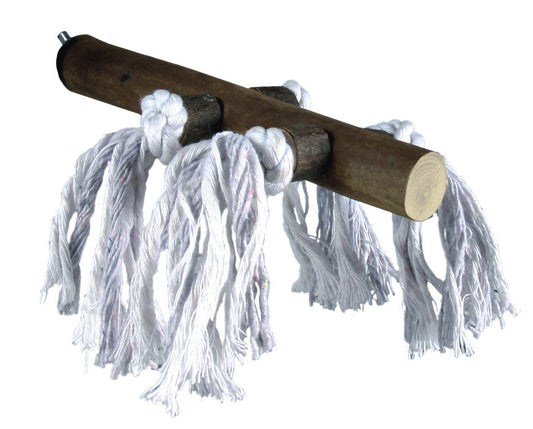 Linnu istumispulk puuvillaste nööridega