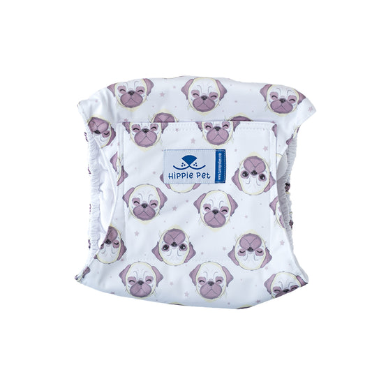 Korduvkasutatavad koeramähkmed isastele koertele, buldogid XS