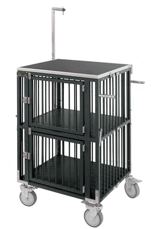 Unipet Kokkupandav lemmikloomade jalutuskäru, 2-korruseline, suurus S, 55x47x95 cm