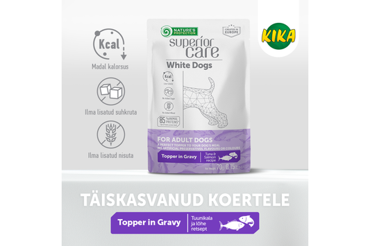 Nature's Protection Superior Care консервированная пищевая добавка для взрослых белошерстных собак всех пород, с тунцом и лососем