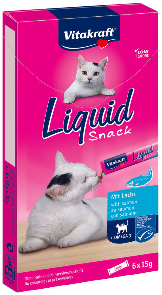 Söödav materjal kassidele - vedelad maiuspalad lõhe ja oomega-3-ga