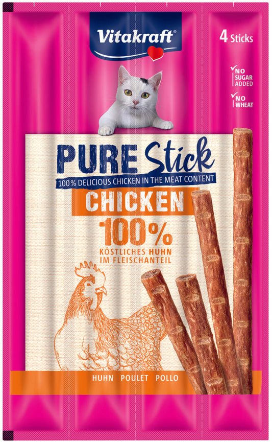 Vitakraft Pure Stick kормовые добавки - лакомства для кошек, с курицей