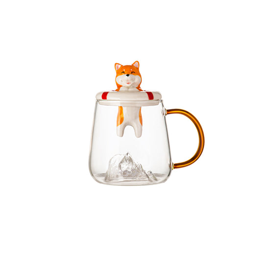 Keraamilise kaanega kruus "Shiba Inu"