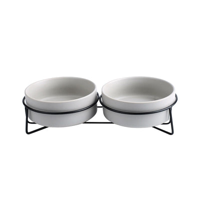Xingmi Ceramics миска для питомцев, керамическая, двойная, с железным основанием
