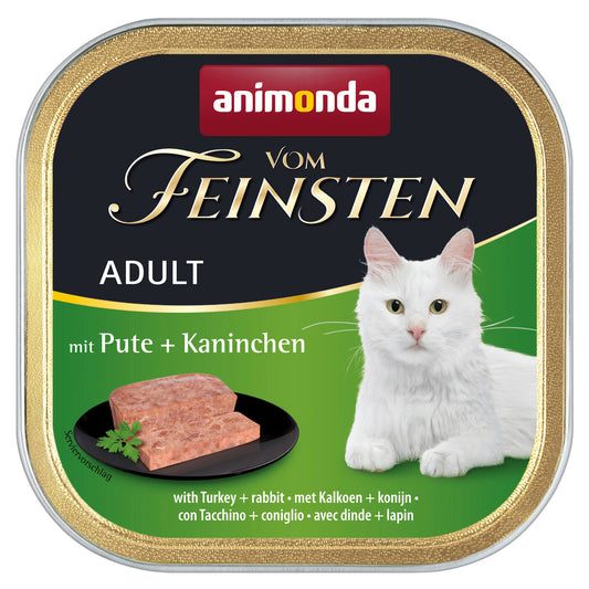 Animonda Vom feinsten classic консервированный корм для взрослых кошек, с индейкой и крольчатиной