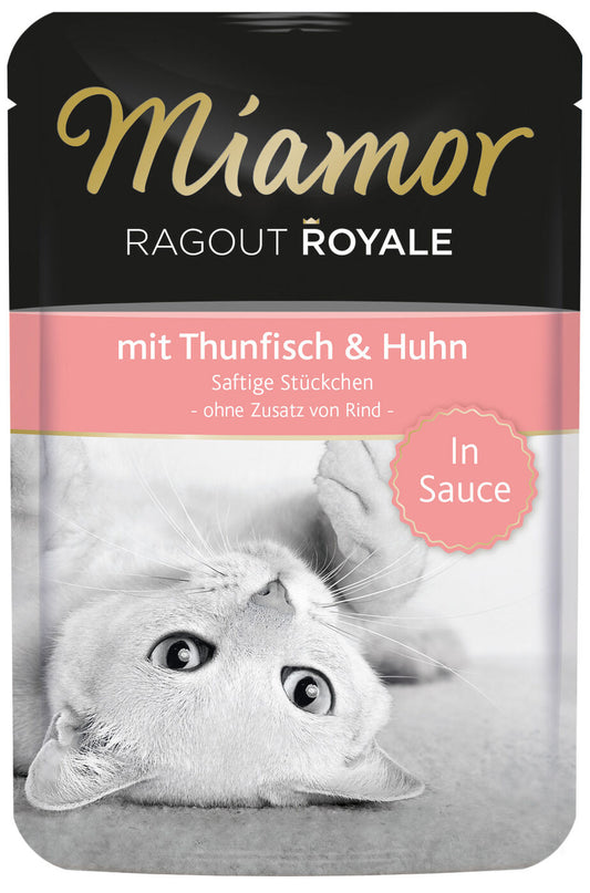 Finnern Miamor Ragout консервированный корм для взрослых кошек, с тунцом и курицей
