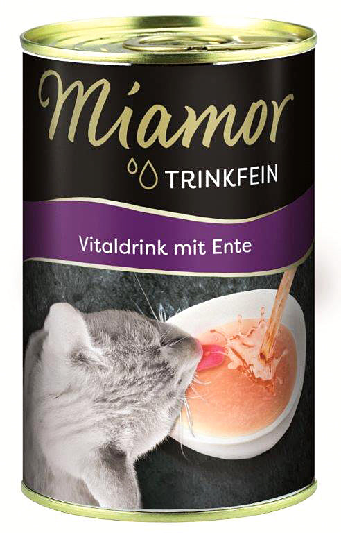 Finnern Miamor Trinkfein Vitaldrink, пищевая добавка-напиток для взрослых кошек, с утятиной