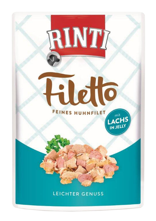 Finnern Rinti Rinti Filetto консервированный корм для взрослых собак, с курятиной и лососем