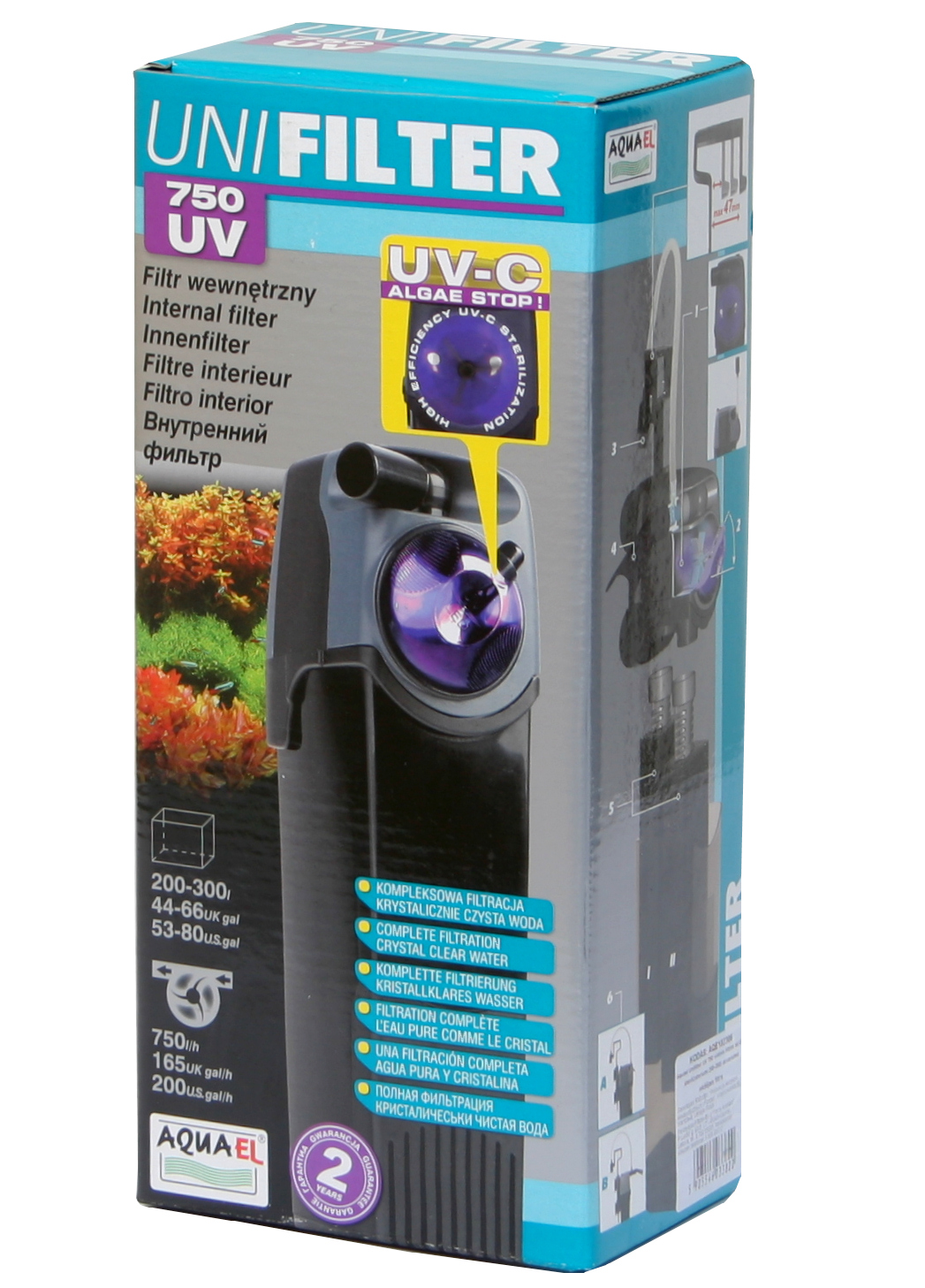 AQUAEL Aquёl Unifilter UV Внутренний фильтр с с УФ-стерилизатором для ...